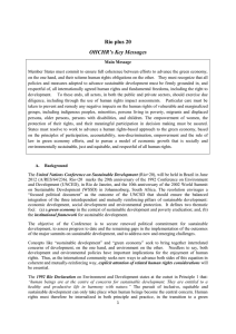 Rio plus 20 OHCHR’s Key Messages
