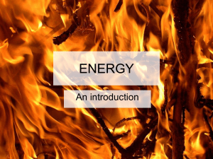 ENERGY An introduction