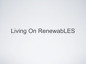 Living On RenewabLES