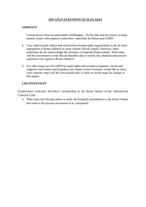 ADVANCE QUESTIONS TO SLOVAKIA  GERMANY