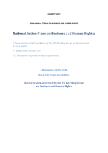 National Action Plans on Business and Human Rights: