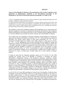 28/02/2013 Answers of the Republic of Lithuania to the questionnaire of... elaboration  of  complementary  standards  to ...