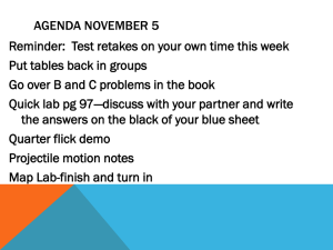 AGENDA NOVEMBER 5 Put tables back in groups