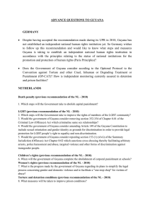 ADVANCE QUESTIONS TO GUYANA  GERMANY