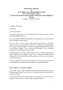 Introductory statement by the President of the Human Rights Council