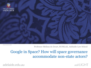 Google in Space? How will space governance accommodate non-state actors?