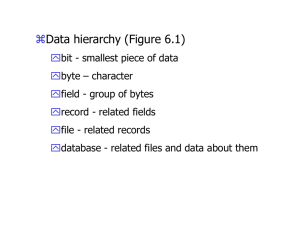 Data Hierarchy, Databases, and Telecommunications Overview
