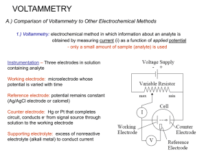 VOLTAMMETRY A.) Comparison of Voltammetry to Other Electrochemical Methods