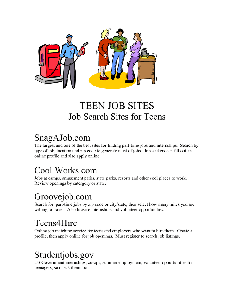 For Teen Jobs Quick Resource