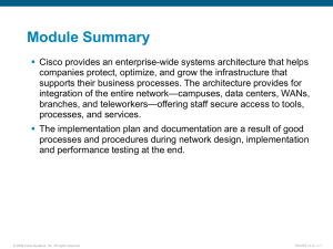 Cisco Network Architecture: Module Summary