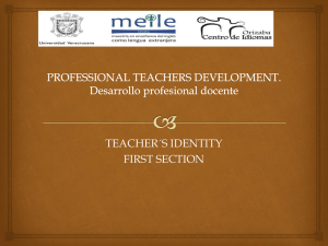 TEACHER´S IDENTITY FIRST SECTION