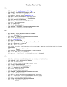 Cold War Timeline: Key Events & History (1945-1991)