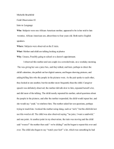 Michelle Brachfeld Field Observation #2 Intro to Language