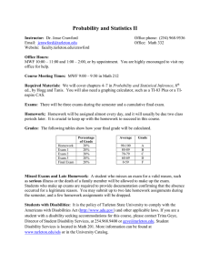 Probability and Statistics II