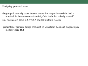 Designing protected areas