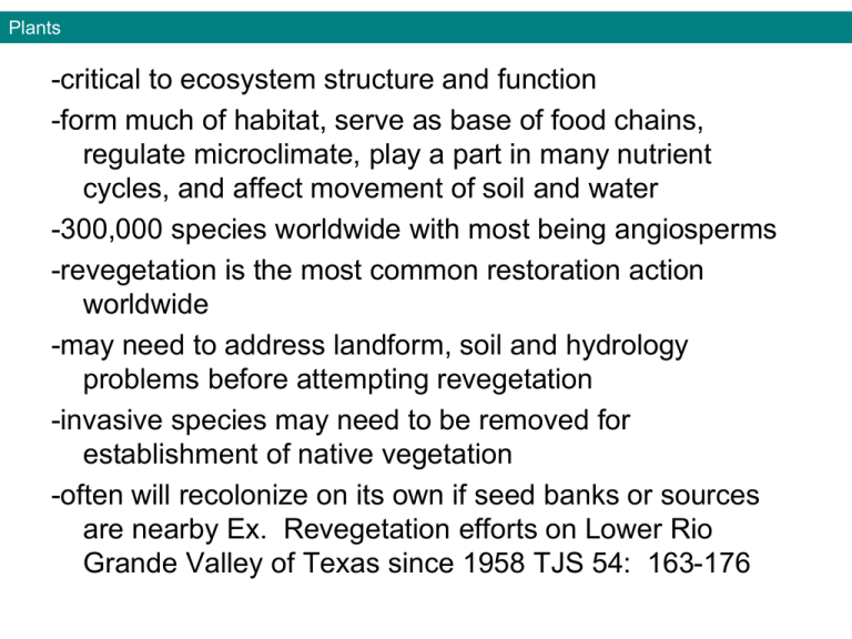 -critical To Ecosystem Structure And Function