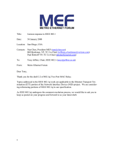 Title: Liaison response to IEEE 802.1 Date: