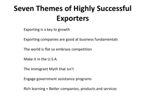 Seven Themes of Highly Successful Exporters