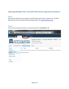Uploading Multiple Files to the ERTP SharePoint using Internet Explorer