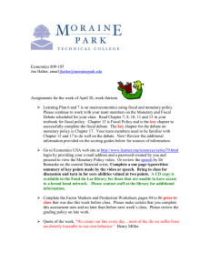 Economics 809-195 mail Assignments for the week of April 20, week thirteen