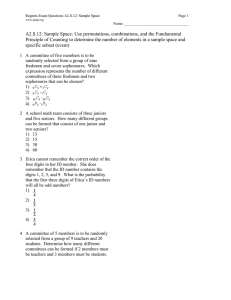 Regents Exam Questions: Sample Space (A2.S.12)