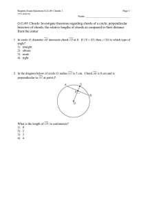 G.G.49: Chords: Investigate theorems regarding chords of a circle: perpendicular