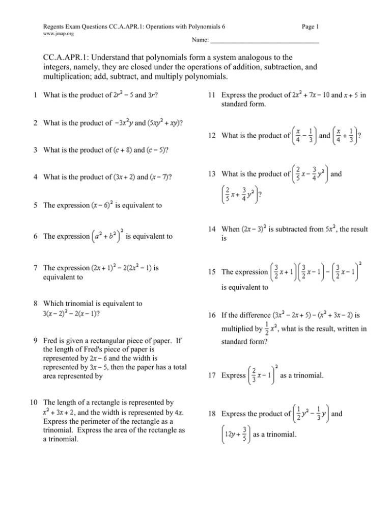 What S An Example Of Standard Form