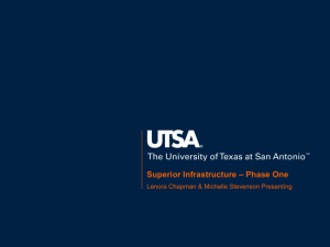 – Phase One Superior Infrastructure Lenora Chapman &amp; Michelle Stevenson Presenting