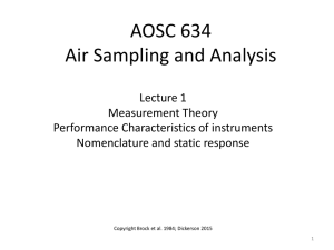 AOSC 634 Air Sampling and Analysis