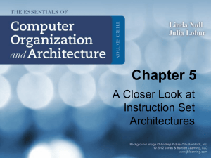 Chapter 5 A Closer Look at Instruction Set Architectures
