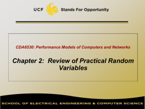 Chapter 2:  Review of Practical Random Variables