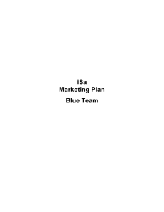 iSa Marketing Plan Blue Team