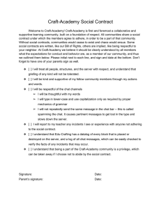 Craft-Academy Social Contract