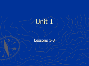 Unit 1 Lessons 1-3