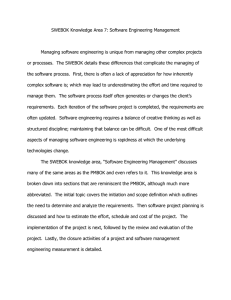 SWEBOK Knowledge Area 7: Software Engineering Management