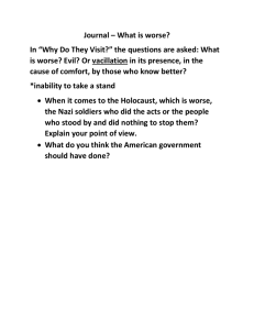 Journal – What is worse?