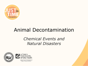 Animal Decontamination Chemical Events and Natural Disasters