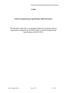 Software Requirements Specification: Egg Alert System
