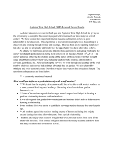 Appleton West High School DOTS Research Survey Results