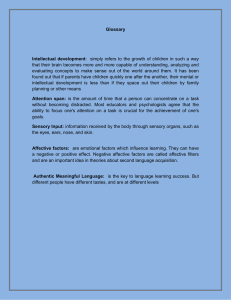 Glossary Intellectual  development