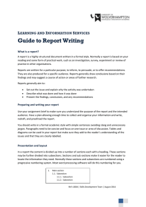 Guide to Report Writing: Structure, Style & Sections