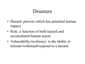 Disasters