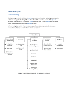 Software Testing Fundamentals: SWEBOK Chapter 4