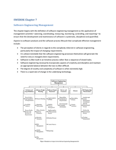 SWEBOK Chapter 7 Software Engineering Management