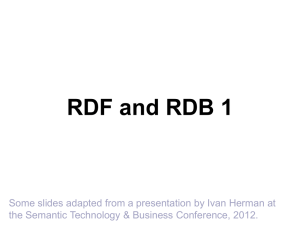RDF and RDB 1