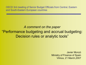 OECD 3rd meeting of Senior Budget Officials from Central, Eastern