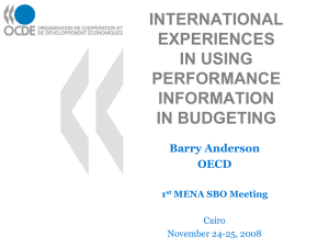 INTERNATIONAL EXPERIENCES IN USING PERFORMANCE