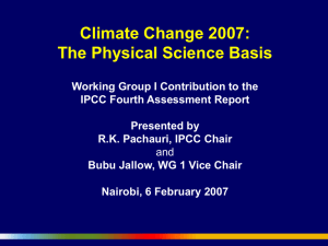 Climate Change 2007: The Physical Science Basis