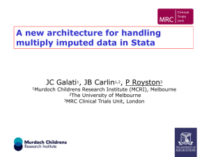 A new architecture for handling multiply imputed data in Stata JC Galati