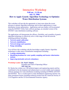 Interactive Workshop How to Apply Genetic Algorithm Technology to Optimize